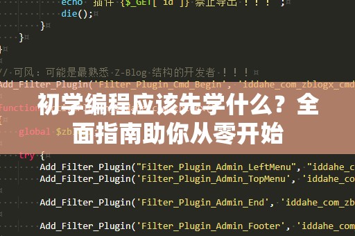 初学编程应该先学什么？全面指南助你从零开始