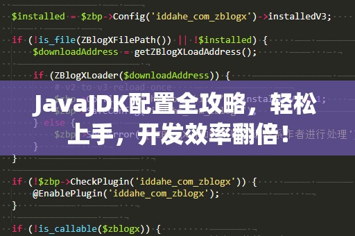 JavaJDK配置全攻略，轻松上手，开发效率翻倍！