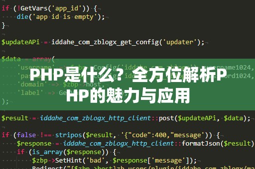 PHP是什么？全方位解析PHP的魅力与应用