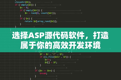 选择ASP源代码软件，打造属于你的高效开发环境