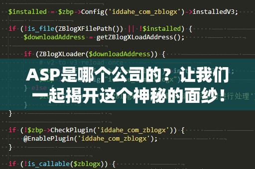 ASP是哪个公司的？让我们一起揭开这个神秘的面纱！