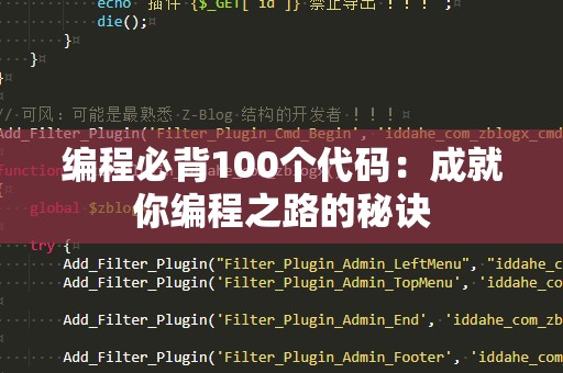 编程必背100个代码：成就你编程之路的秘诀