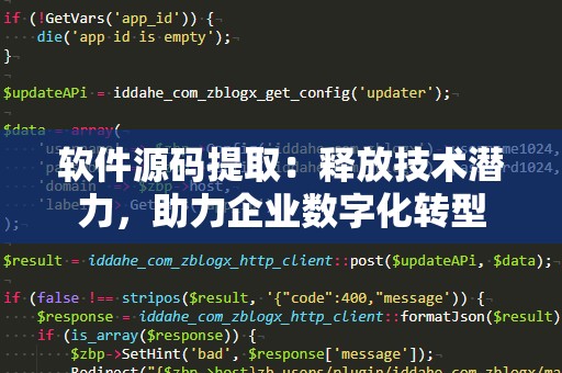软件源码提取：释放技术潜力，助力企业数字化转型