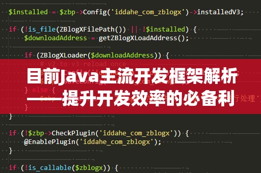 目前Java主流开发框架解析——提升开发效率的必备利器