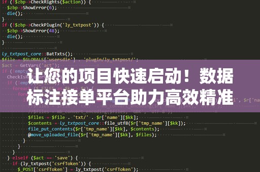 让您的项目快速启动！数据标注接***台助力高效精准的业务落地