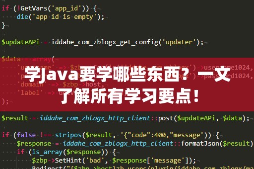 学Java要学哪些东西？一文了解所有学习要点！