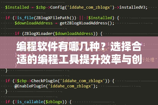 编程软件有哪几种？选择合适的编程工具提升效率与创意
