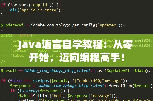 Java语言自学教程：从零开始，迈向编程高手！