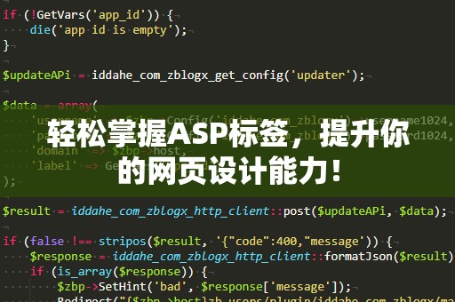轻松掌握ASP标签，提升你的网页设计能力！