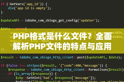 PHP格式是什么文件？全面解析PHP文件的特点与应用