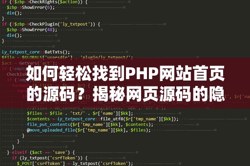 如何轻松找到PHP网站首页的源码？揭秘网页源码的隐藏秘密！