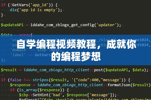 自学编程视频教程，成就你的编程梦想