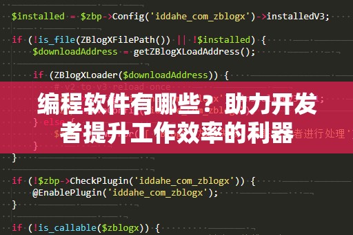 编程软件有哪些？助力开发者提升工作效率的利器