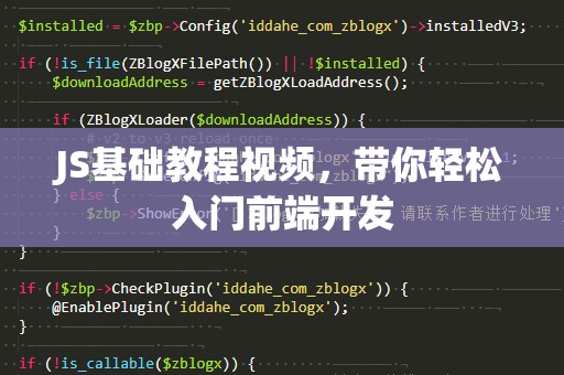 JS基础教程视频，带你轻松入门前端开发