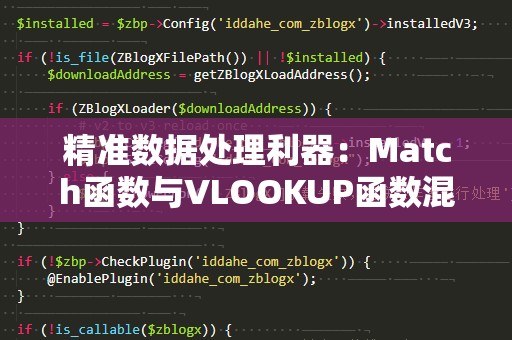 精准数据处理利器：Match函数与VLOOKUP函数混用，提升工作效率