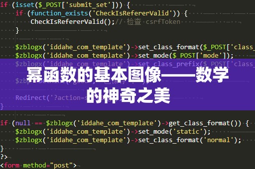 幂函数的基本图像——数学的神奇之美