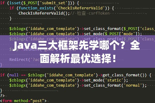 Java三大框架先学哪个？全面解析最优选择！