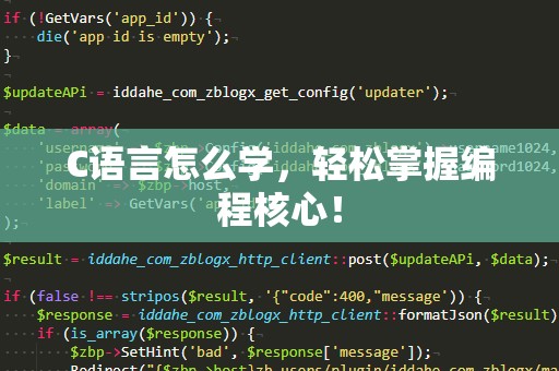 C语言怎么学，轻松掌握编程核心！