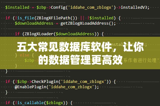 五大常见数据库软件，让你的数据管理更高效