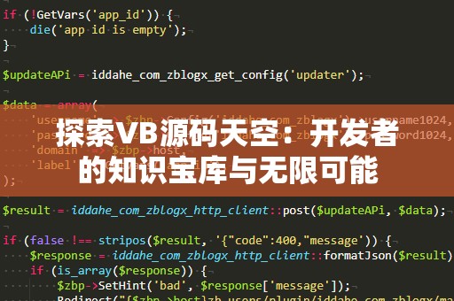 探索VB源码天空：开发者的知识宝库与无限可能