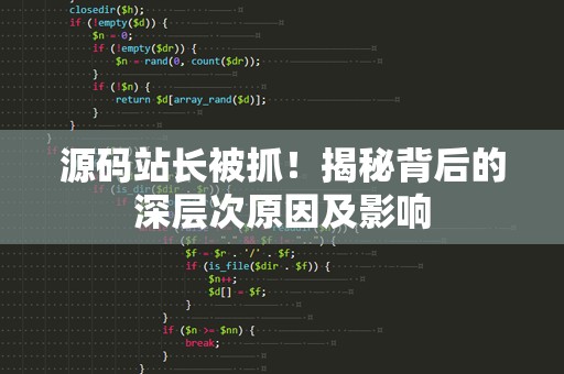 源码站长被抓！揭秘背后的深层次原因及影响
