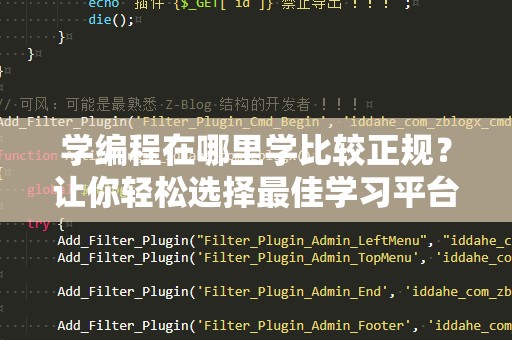 学编程在哪里学比较正规？让你轻松选择最佳学习平台