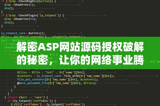 解密ASP网站源码授权破解的秘密，让你的网络事业腾飞