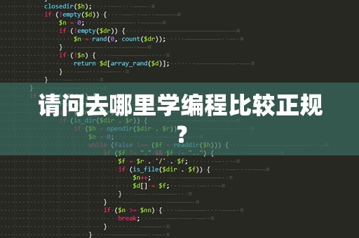 请问去哪里学编程比较正规？