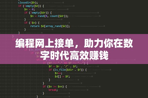 编程网上接单，助力你在数字时代高效赚钱