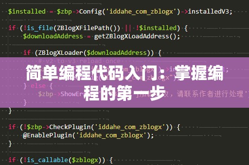 简单编程代码入门：掌握编程的第一步