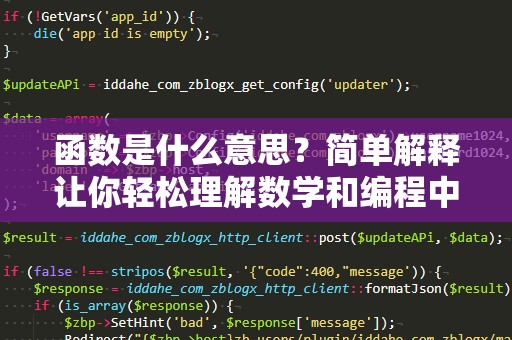 函数是什么意思？简单解释让你轻松理解数学和编程中的核心概念