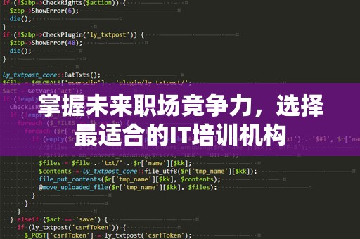 掌握未来职场竞争力，选择最适合的IT培训机构