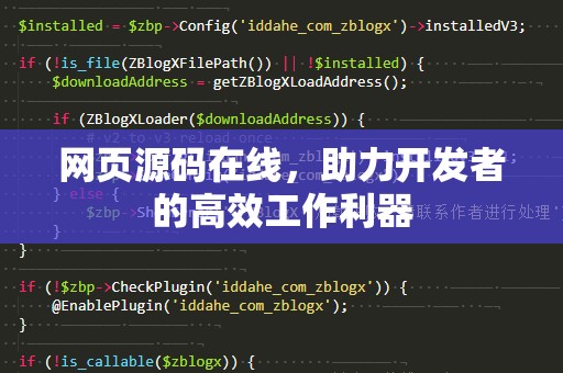 网页源码在线，助力开发者的高效工作利器