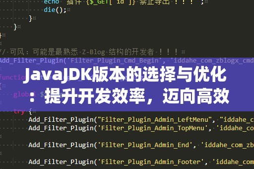 JavaJDK版本的选择与优化：提升开发效率，迈向高效编程之路