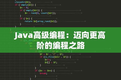 Java高级编程：迈向更高阶的编程之路