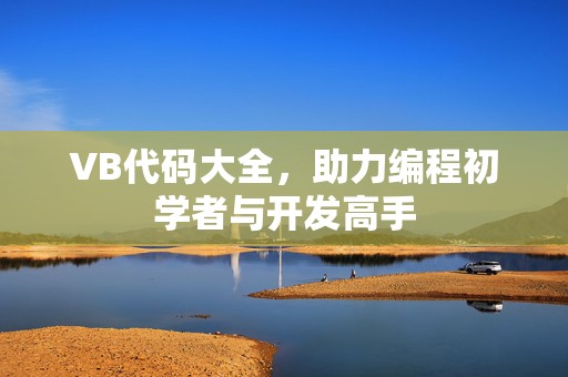 VB代码大全，助力编程初学者与开发高手