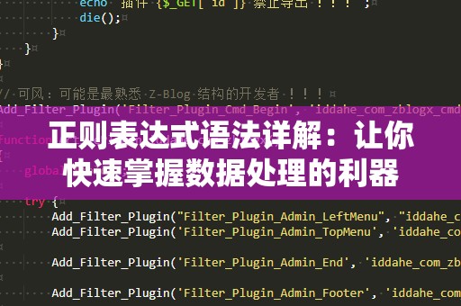 正则表达式语法详解：让你快速掌握数据处理的利器