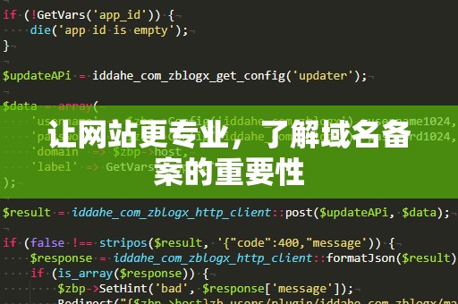 让网站更专业，了解域名备案的重要性