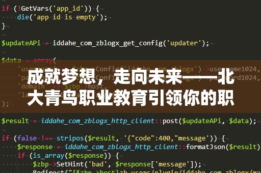 成就梦想，走向未来——北大青鸟职业教育引领你的职业新篇章