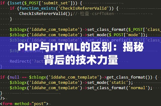 PHP与HTML的区别：揭秘背后的技术力量