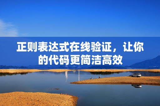 正则表达式在线验证，让你的代码更简洁高效