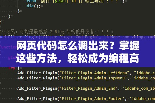 网页代码怎么调出来？掌握这些方法，轻松成为编程高手！
