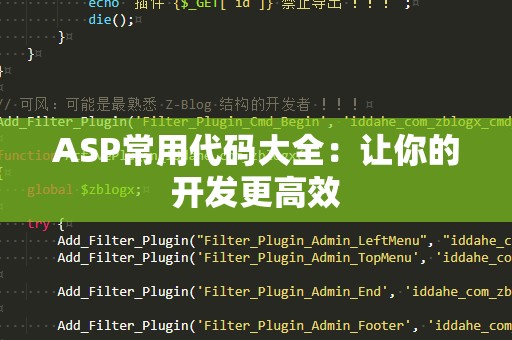 ASP常用代码大全：让你的开发更高效