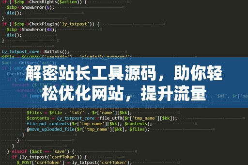 解密站长工具源码，助你轻松优化网站，提升流量