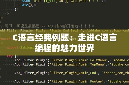 C语言经典例题：走进C语言编程的魅力世界