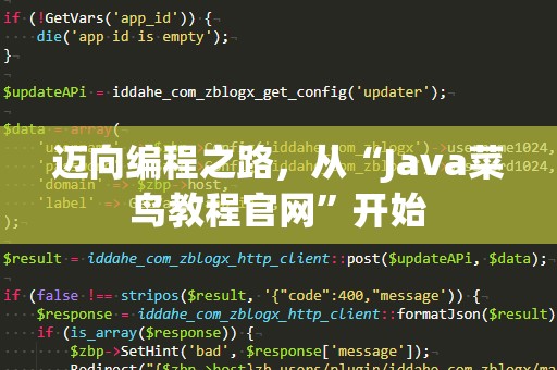迈向编程之路，从“Java菜鸟教程官网”开始