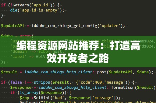 编程资源网站推荐：打造高效开发者之路