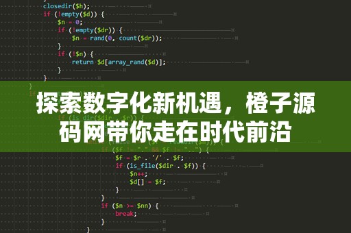 探索数字化新机遇，橙子源码网带你走在时代前沿