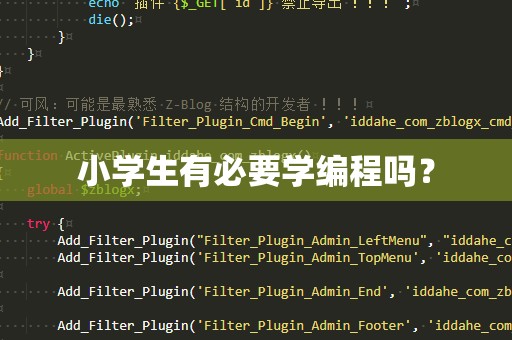 小学生有必要学编程吗？
