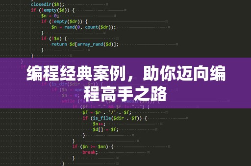 编程经典案例，助你迈向编程高手之路